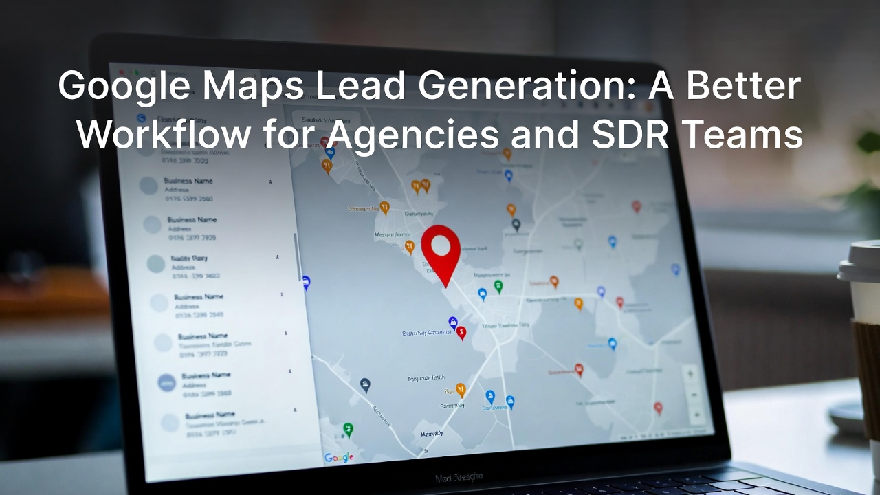 Google Maps Lead Generation: A Better Workflow for Agencies and SDR Teams